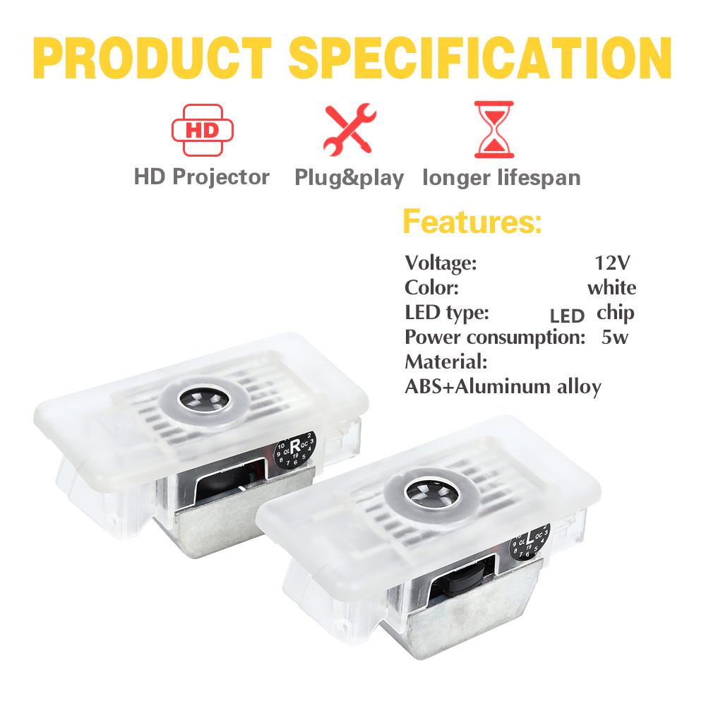 2X For BMW G20 G21 F40 Z4 G89 X7 G07 1 3 8 Series Ghost Shadow LED Car Door Logo Projector Welcome Light Auto Accessories