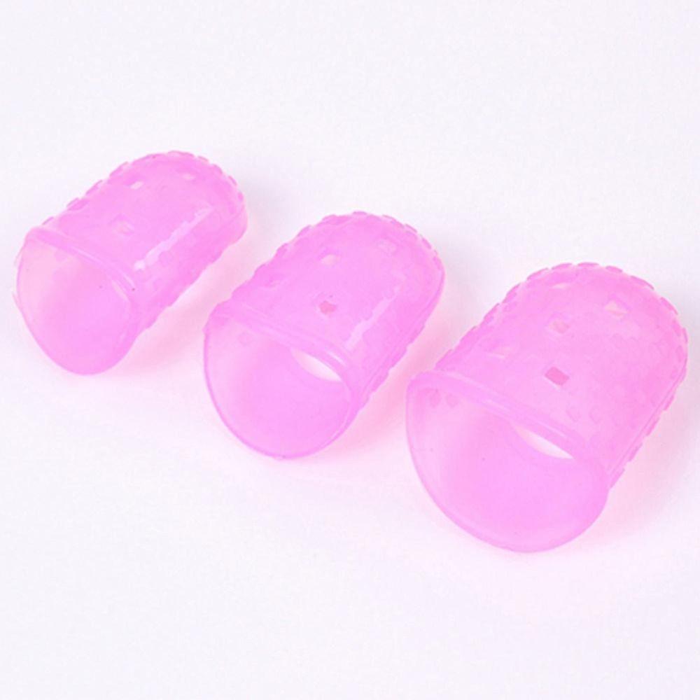 4pcs/set Rubber Thimble Silicone Finger Guards Solid Color Guitar Fingertip Protectors   Ukulele