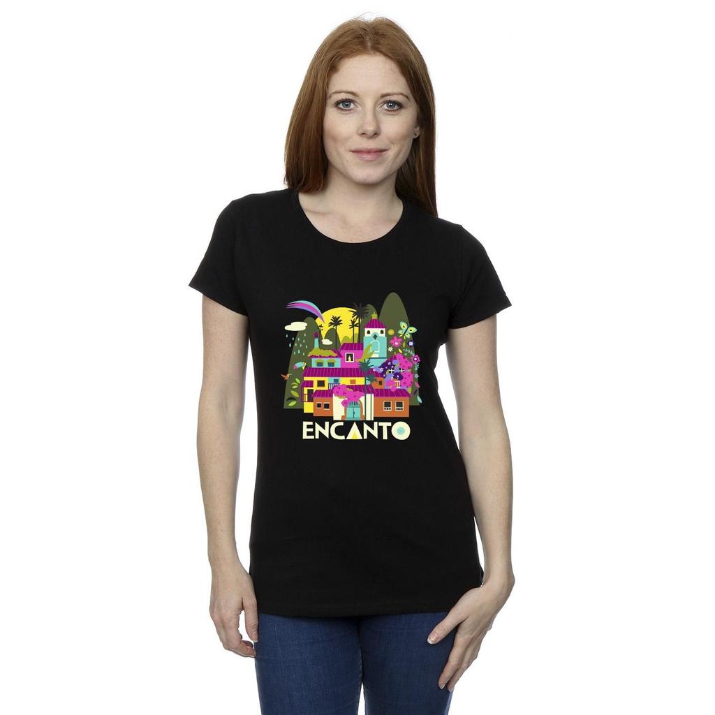Disney T-shirt in Cotone Encanto Molte Case da Donna