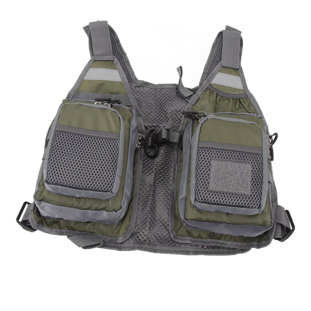 Strap Fishing Vest Fly Fishing Vest 8  S Oxford Cloth Reflective Strips Mesh Lining   Fishing Gear for Outdoor