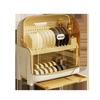 Lan Tuan Nordic Foldable Kitchen Dish Drying Rack & Storage Shelf