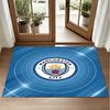Manchester City Design Crystal Velvet Rug Soft Decorative Mat for Bedroom Entrance