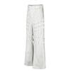 Mens Flared Denim Pants Hippie Street Style Distressed Jeans With Metal Rings Casual Trousers