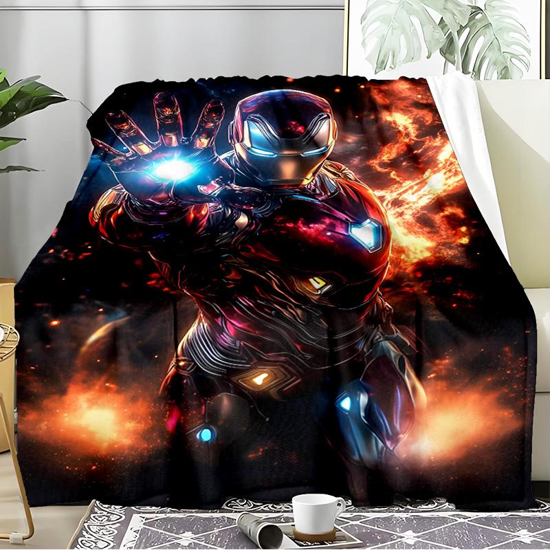 Iron In Action Blanket Flannel Throw for Sofa, Indoor, Camping, Living Room, Office, Chair, And Bed Soft Birthday Gift