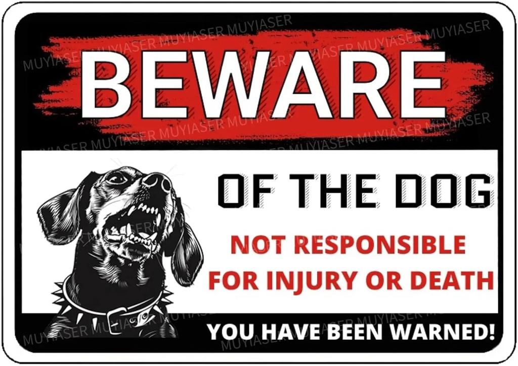Beware of The Dog Rottweiler You Have Been Warned Aluminum Sign Outdoor Yard Warning Perfect for Fence Yard Home Dec