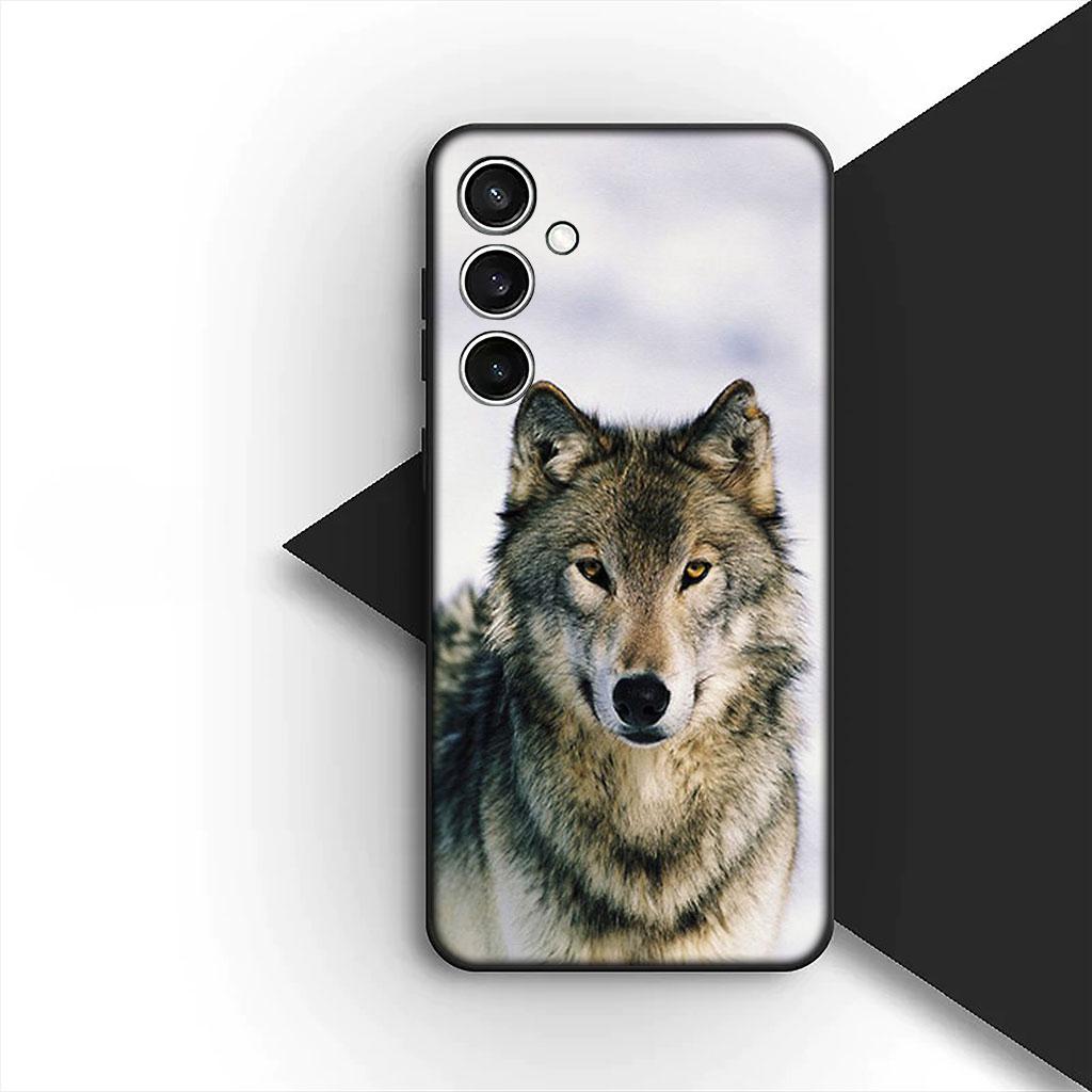 Casing Phone Cover for Samsung Galaxy S22 S21 S20 FE Ultra Plus A07 A17 A15 A16 A25 A57 A37 Case  Animal Stalking Wolf Art