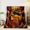 Wolf and Shield with Vintage Design Flannel blanket for bedroom living room sofa and nap
