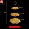 Huaihuang Golden Acrylic 3-Tier Serving Tray Set