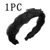 1PC High Skull Top Cross Fried Dough Twists Hair Hoop, Versatile In Autumn And Winter, Go Out, Wide Brim Face Wash Headdress