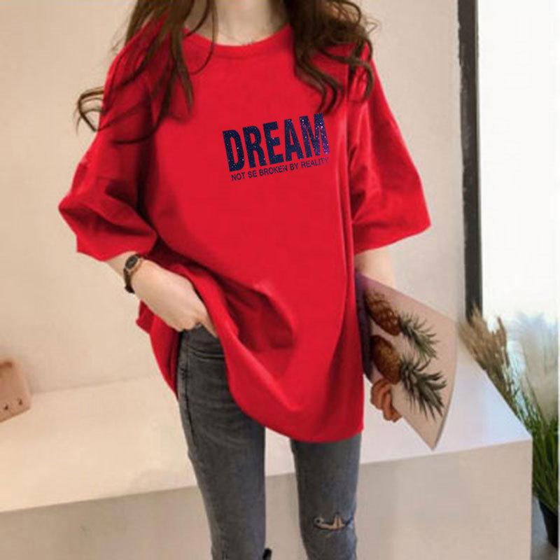2025 Summer Korean Style Women's Plus Size Trendy Casual Short Sleeve T-shirt