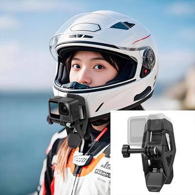 Universal Motorcycle Helmet Strap Chin Mount for DJI Osmo 360/Action5 PRO/4/3/GoPro 13 12 Insta360 X5 Sport Camera Clip Bracket