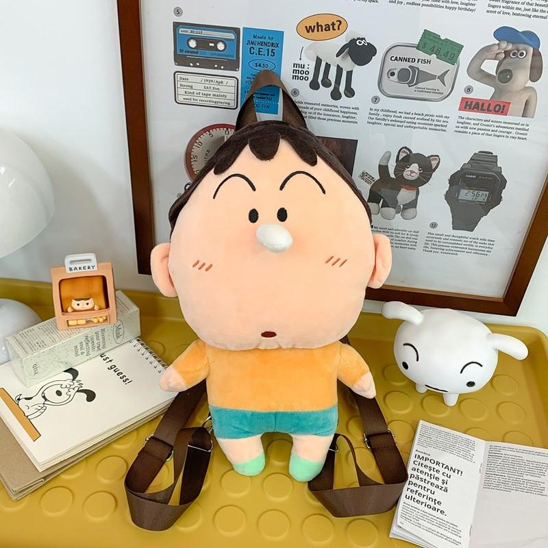 Cute Crayon Cartoon Shin Chan Boochan Dog Rabbit Plush Backpack For Students