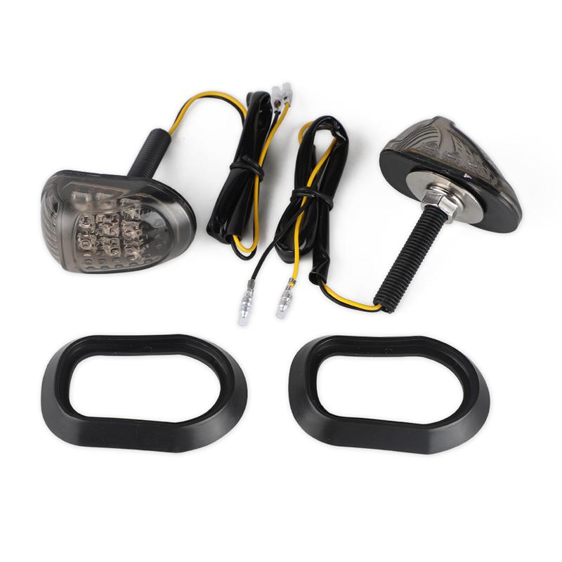 Universal 9 LED Motorcycle Flush Mount Turn Signal Light Flasher Turn Light lamp Motorbike Indicators Blinker Amber Lighting 12V