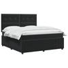 Box Spring Bed with Mattress Black 140 X 200 Cm Velvet