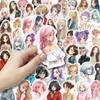 55 Sheets of Hand-Painted Anime Style Stickers for Girls' Journals and Notebooks