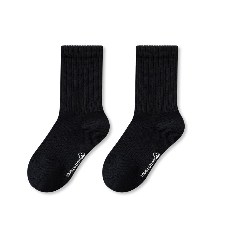 Premium A-Class Cotton Kids Crew Socks Antibacterial Seamless Sports Socks for Boys Girls Spring Autumn Winter