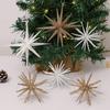 Gold Exploding Star Hanging Ornament Christmas Tree Pendants 2025 Christmas Home Decoration 2026 New Year Party Gifts
