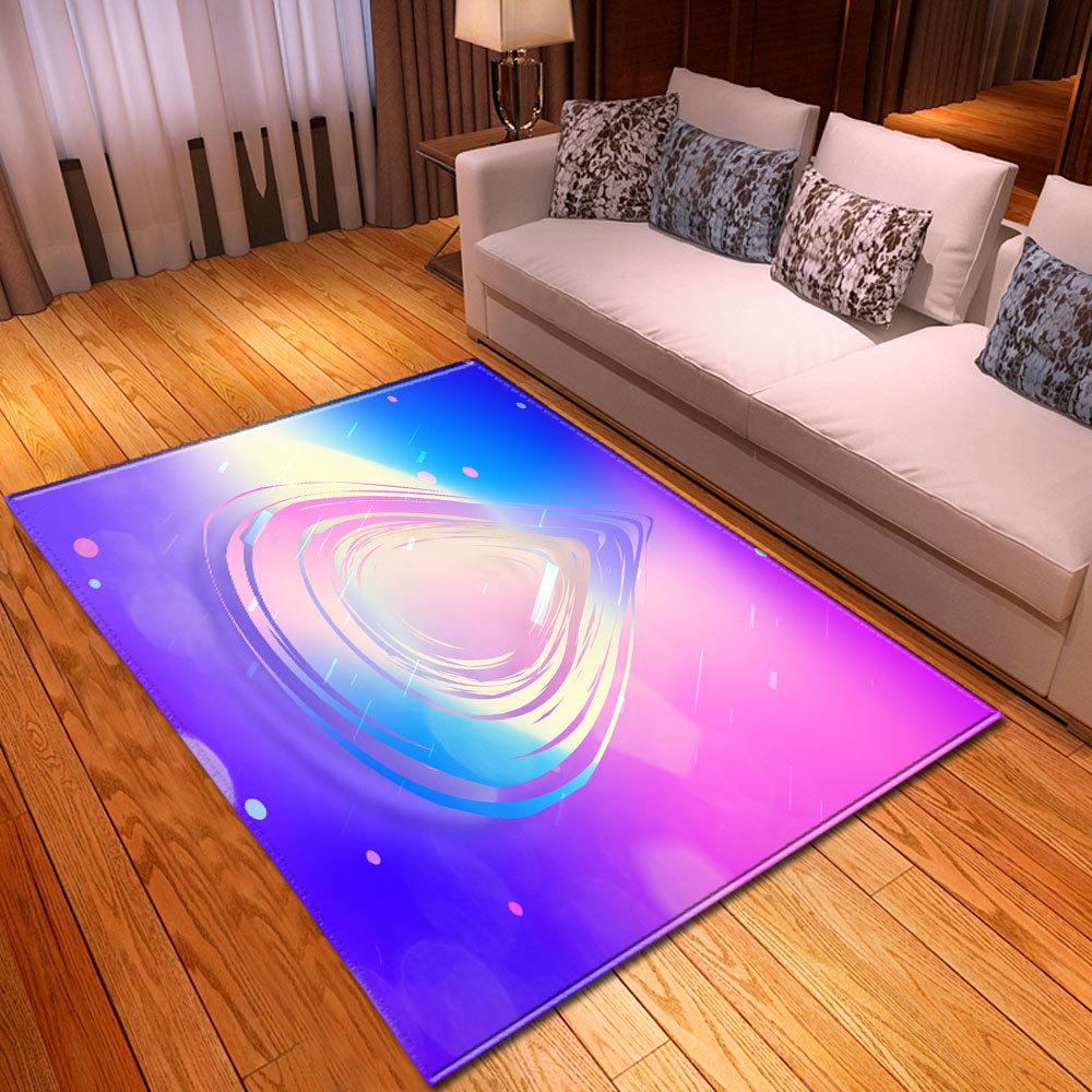 Gradual Change Large Carpet Feather Wind Bedroom Floor Mat