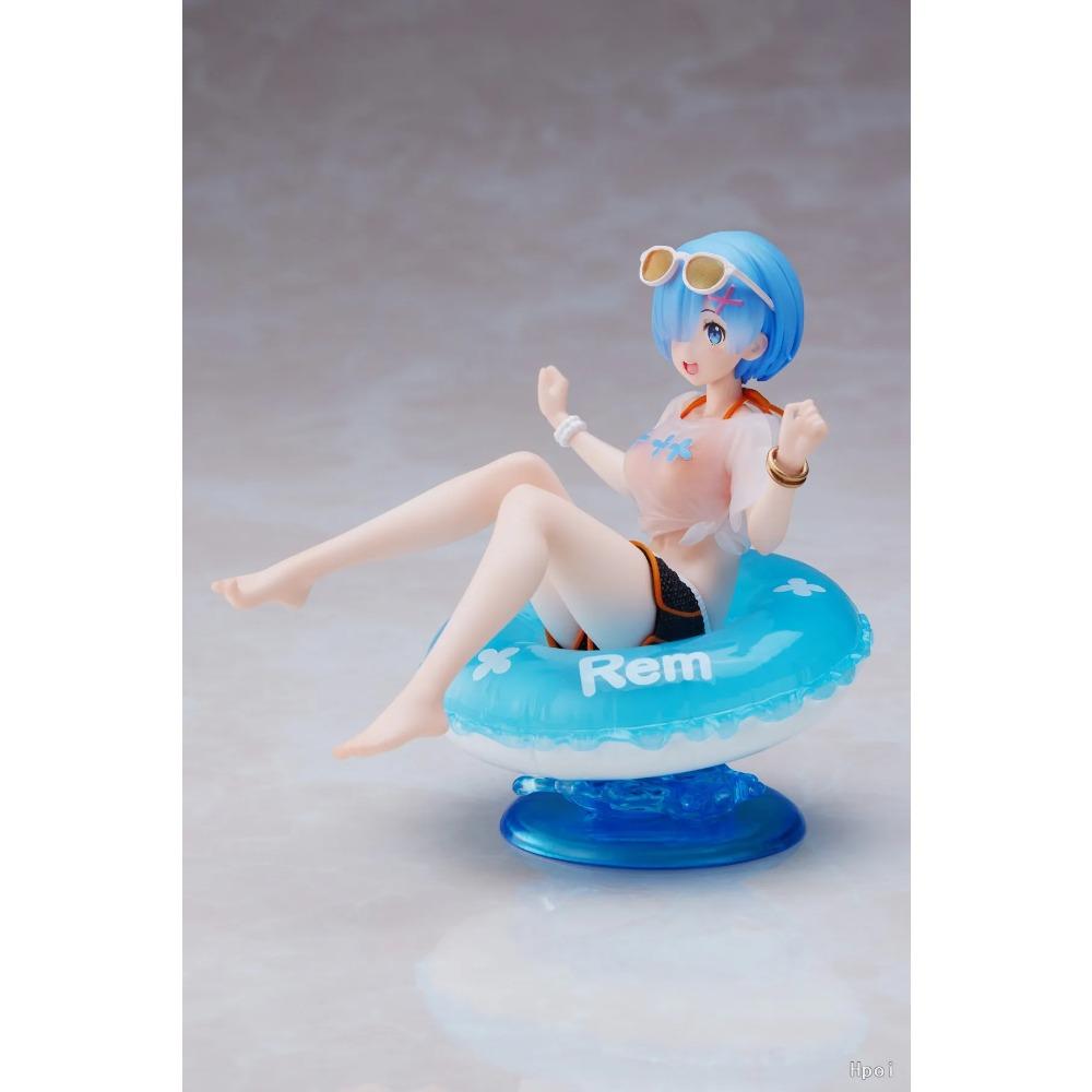 10CM Rem Figure Sexy Swimming Ring Swimsuit Re:Life Within ONE Different World Coming From Zero Action Figure Anime Model Toy Doll PVC