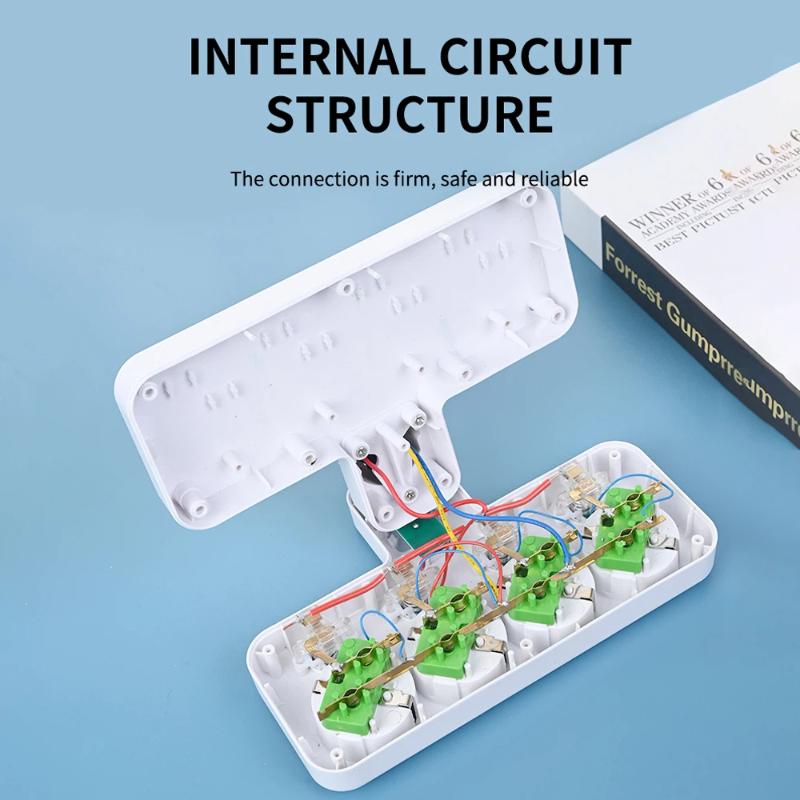 EU Power Strip - AC Sockets, USB & Type-C, 2 Versions Available, Individual Switches + Small Night Light