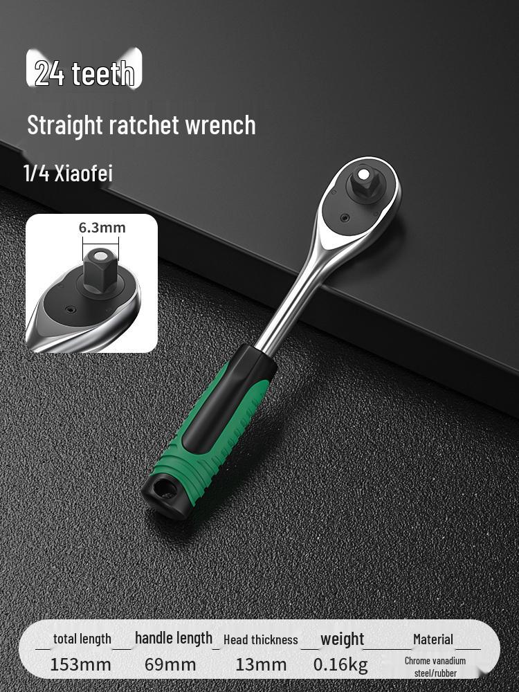 High Torque Reversible Ratchet Wrench, Labor-Saving Hexagonal Repair Tool, Industrial-Grade 72-Teeth