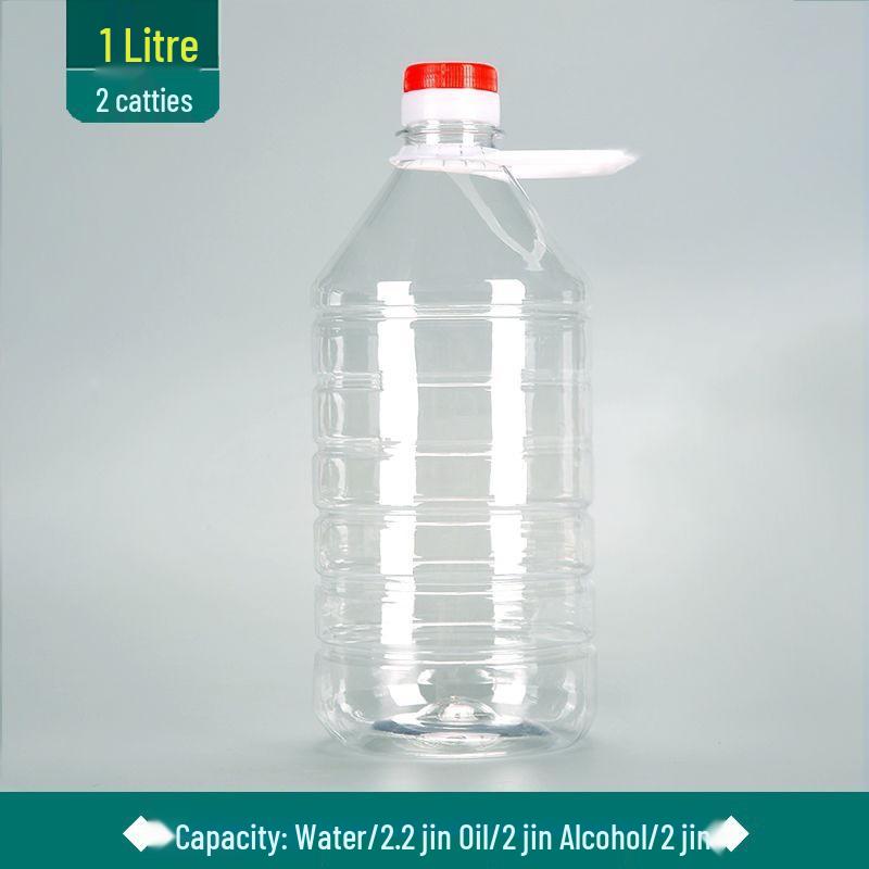 Ensemble de barils/bouteilles/pots en plastique alimentaire transparent pour huile et vin
