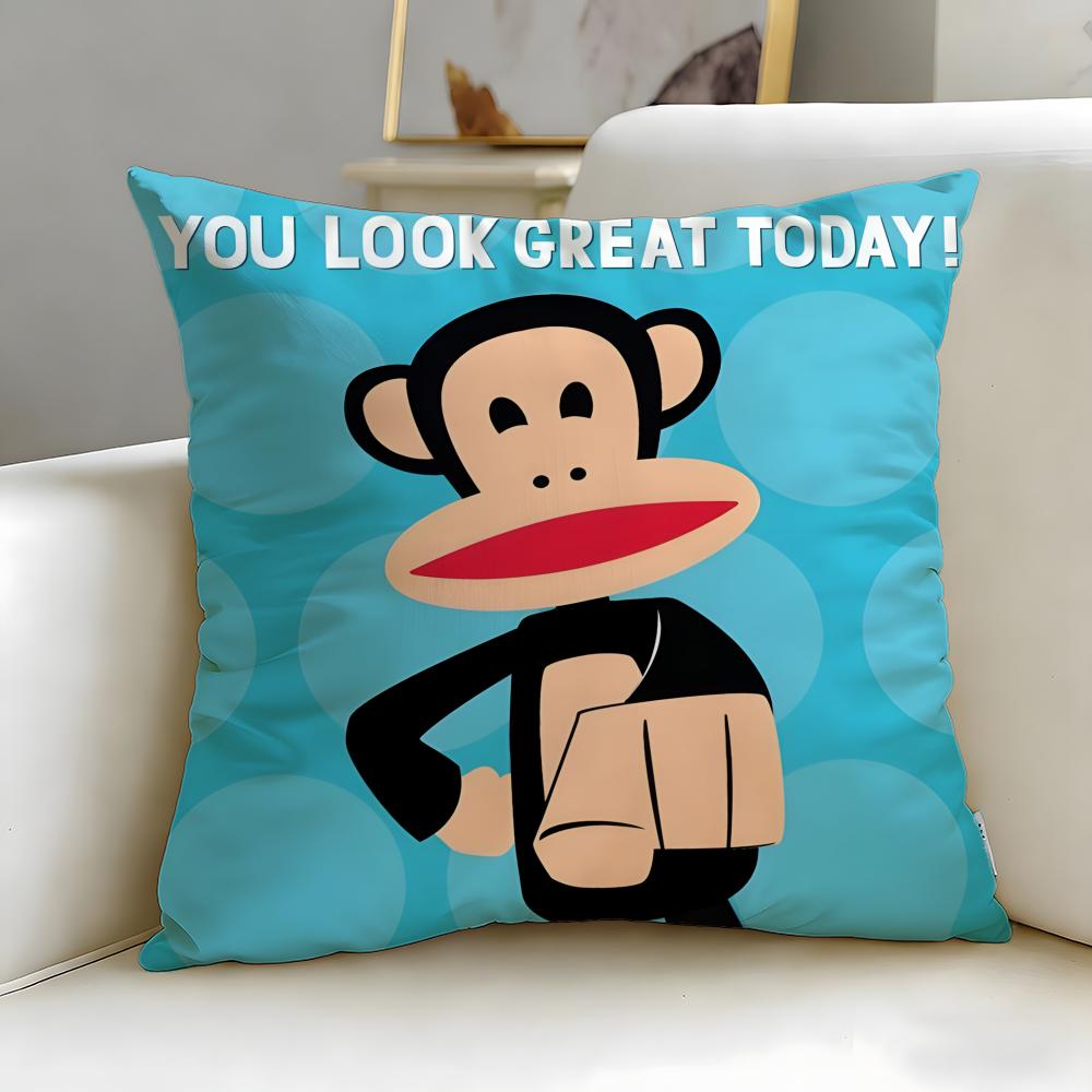 classic brand Paul Frank Cushion Cover Soft  EasyWash Pillow Case  Versatile for Couch Bed Travel and Office