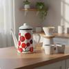 Enamel Coffee Pot Thickened Tea Long Spout Kitchenware for Home White