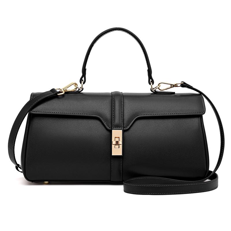 

Aidrani Женская сумка из натуральной кожи, прямоугольная сумка из 100% коровьей кожи, сумка через плечо с большой вместимостью чёрный