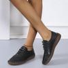 Single shoes women's soft sole soft surface new lace-up sewn sole women's casual shoes