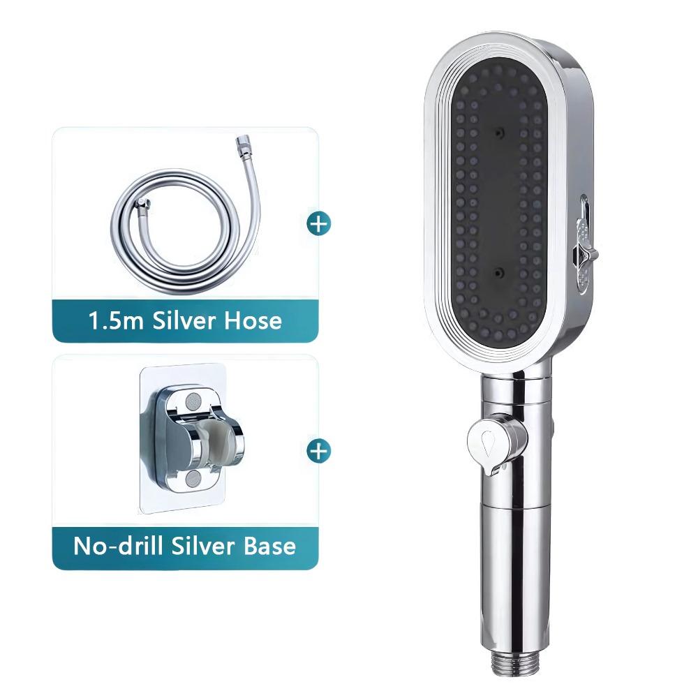 Adjustable High Pressure Shower Head Anti-clogging 3 Modes Handheld Shower Head Anti-limescale Easy To Clean Showerheads