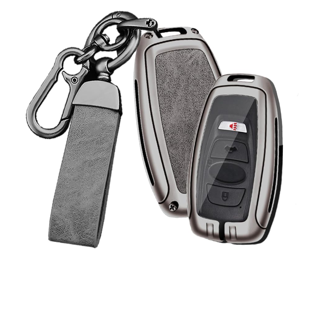 [TECART] SUBARU Key Case, Key Holder, Aluminum Alloy, Genuine Leather, Keyless, XV, Forester, Impreza,