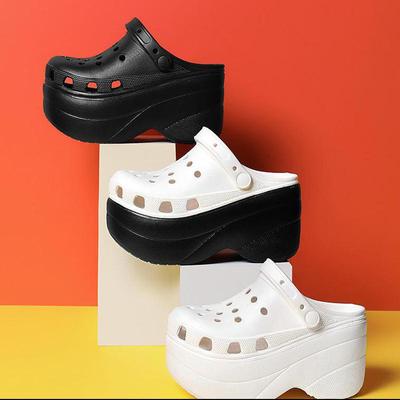 Women's Wedge Heel Thick Bottom Flip Flops Platform Slippers Outdoor Leisure Platform Height Increasing Sandals