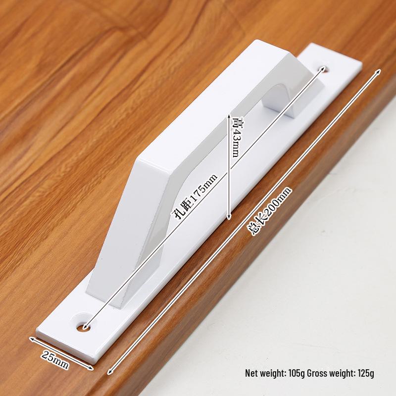 Black Sliding Barn Door Handle - No Punching Required