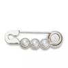 Crocs Pearl Pin Pattern Shoe Accessories Unisex Couple Silver/White