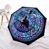 Cybernetic Canine Kingdom pattern umbrella, portable and foldable design, 8 ribs, a casual accessory for Halloween, Christmas, and birthday gifts.