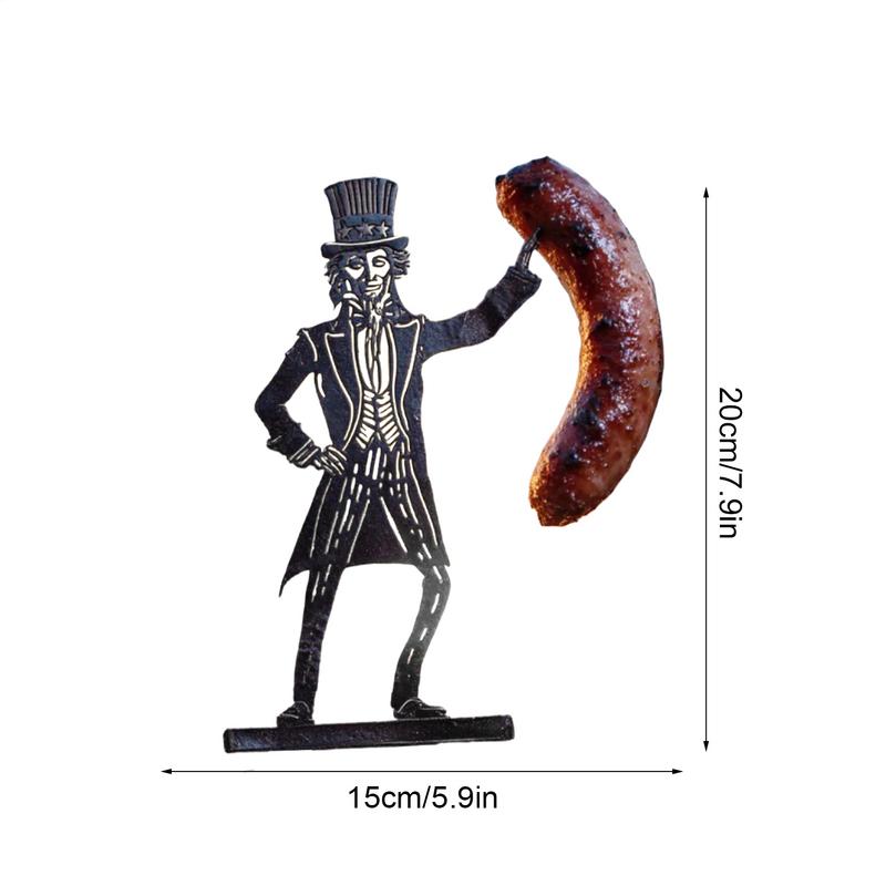 Portable Grill Stand Portable Hot Dog Holder Funny Creative Metal Grill Accessories For Holiday Backyard Events Kitchen Trips