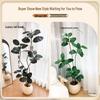 Luxury Indoor Black King Kong Artificial Green Plant - Large Potted Floor Ornament for Living Room Decoration