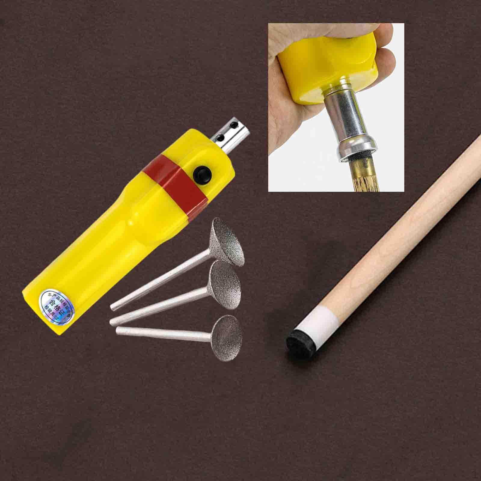 

Електричний більярдний кий Автоматичний аксесуар Інструмент для ремонту , Жовтий полірувальник Портативний 3Pcs S M L