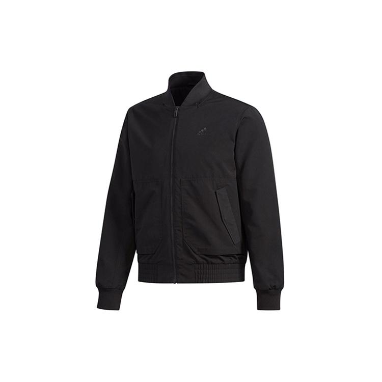 adidas EI JKT FL BOMB Sports Knit Fleece Lined Jacket Black Men's DT2486