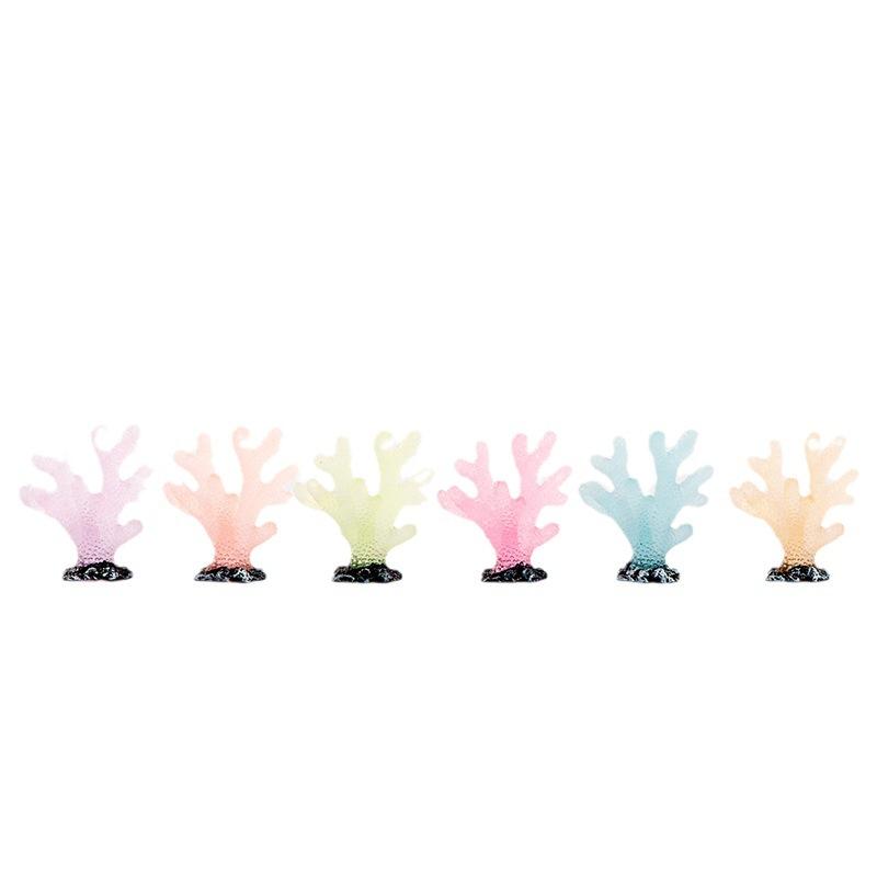 Luminous Coral Resin Pendant Miniature Landscape Decoration Accessories Fish Tank Aquarium Landscape Luminous Decorative Crafts