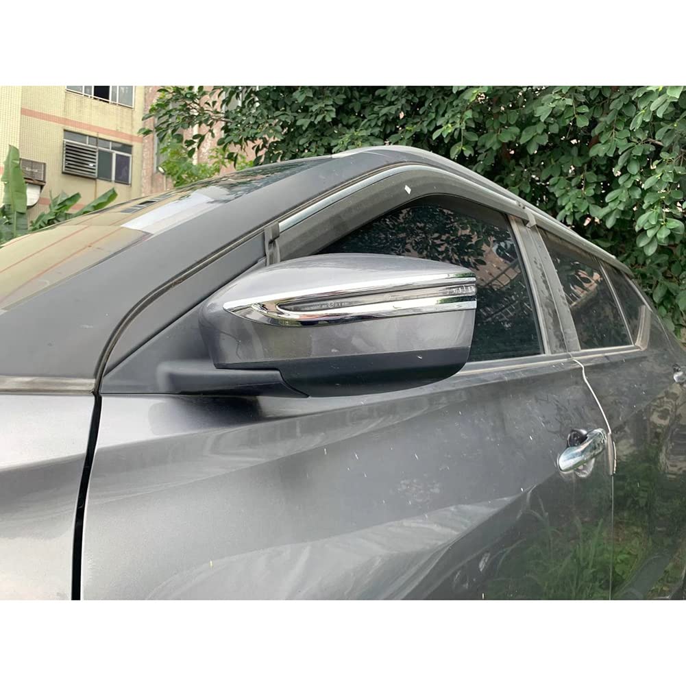 RUIQ Exterior Chrome Door Mirror and Side Mirror Covers for the New Nissan Kicks Designed Specifically for Nissan P15. Kicks.