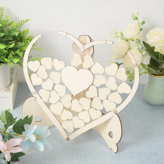 Hochzeitsgästebuch Alternative Rustikale Holzherz Einwurfbox Hochzeit Babyparty Jubiläum Einwurfrahmen mit Herzschildern