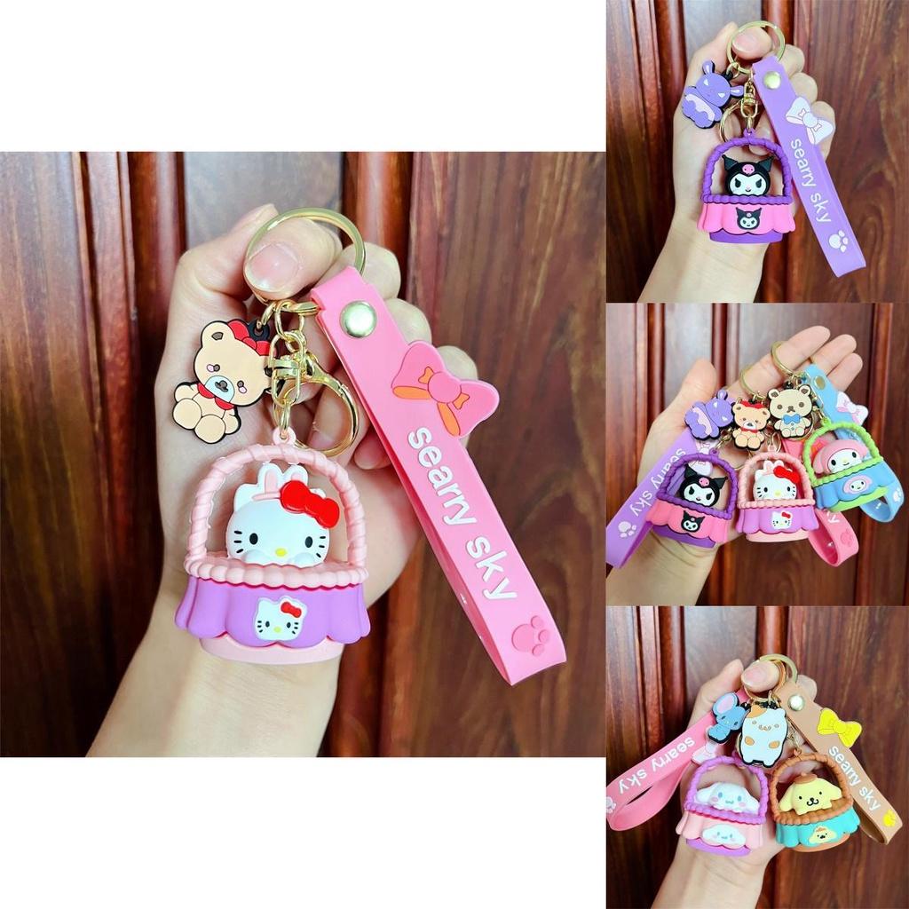 My Melody Pvc Plastic Keychains Toys Keyring Figures Pendant Xmas Gifts