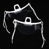 10Pcs Creative Shapes Clear Plastic Catering Mask Hotel Beauty Chef Waiter Protective Mask Reusable Visible Splash Proof Mask