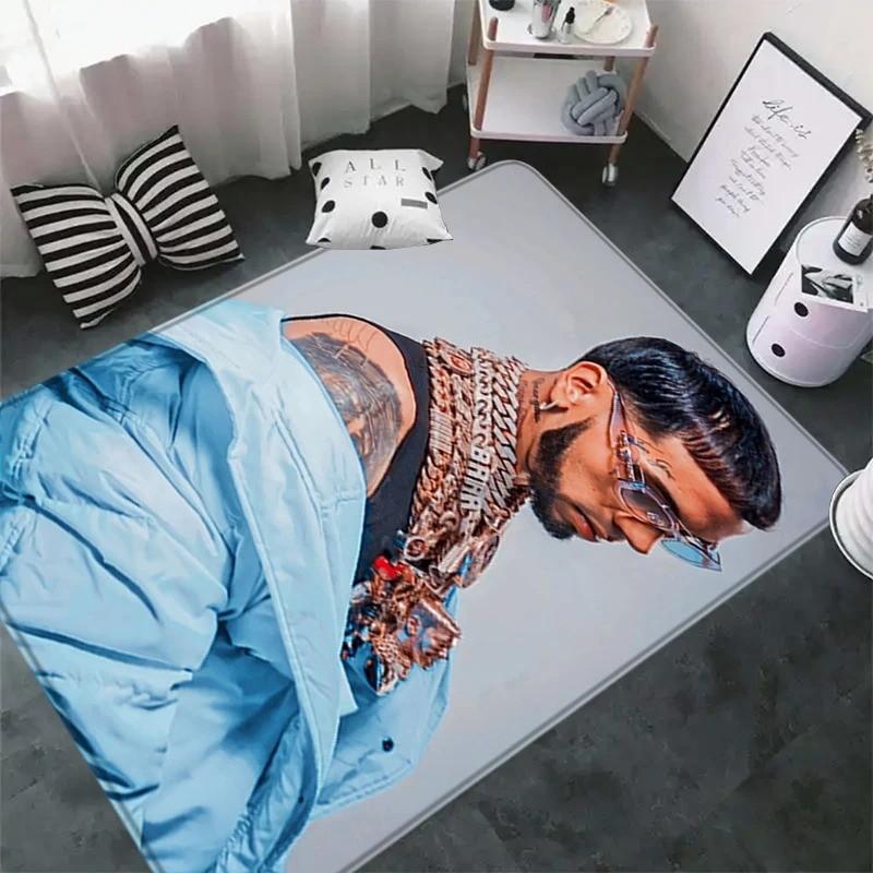 Mode Modern Rapper Patroon Tapijt voor Slaapkamer Woonkamer Bank Computerstoel Gebied Zacht Kleed Vloermatten Badkamer Antislipmat