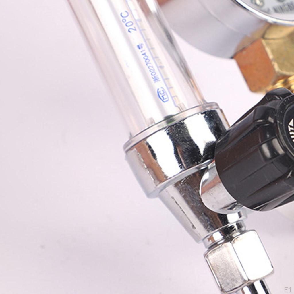 Ar Regulator CO2 Meter with Control Valve Good Sealing G5/8 Thread Easy Read Welding Tube