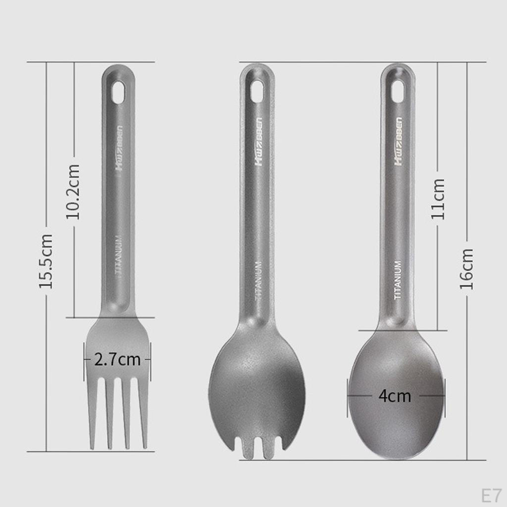 1pc Titanium Spoon/Spork/Fork Light Weight Camping Tableware Accessories