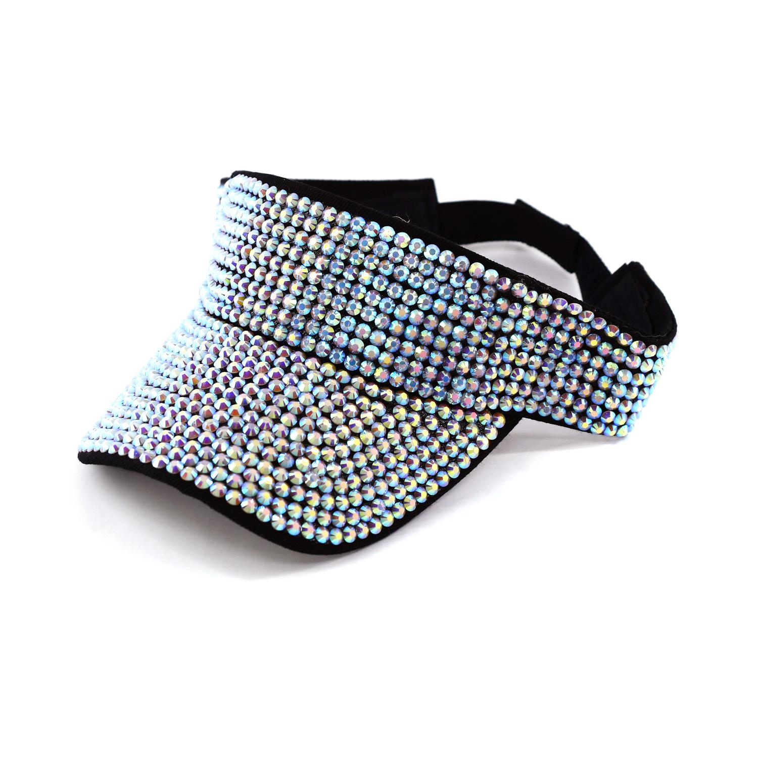 

Трендова бейсболка без верху з стразами - вуличний сонцезахисний капелюх