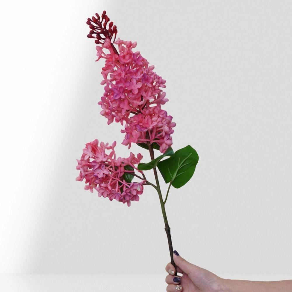 Plastic Fake Flower Pink Artificial Silicone Lilac Flower Purple 75 Cm Artificial Faux Plants Simulation Wedding Decoration